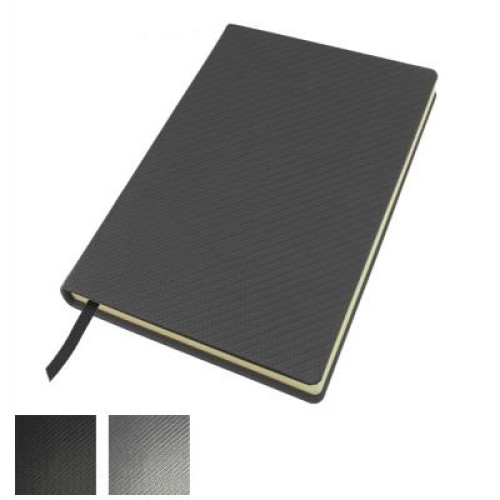 A Casebound Notebook In Carbon Fibre Texture