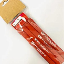 Trade Pack of Carpenter Pencils in Red with Sharpener