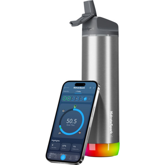 HidrateSpark® PRO 620 ml vacuum insulated stainless steel smart water bottle