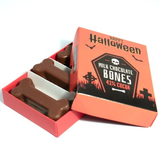 Large Eco Matchbox - Milk Chocolate Bones