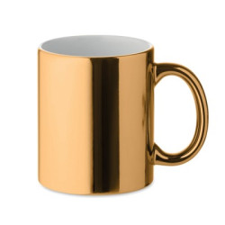 Ceramic Pottery Mug Metallic 300ml in Gold