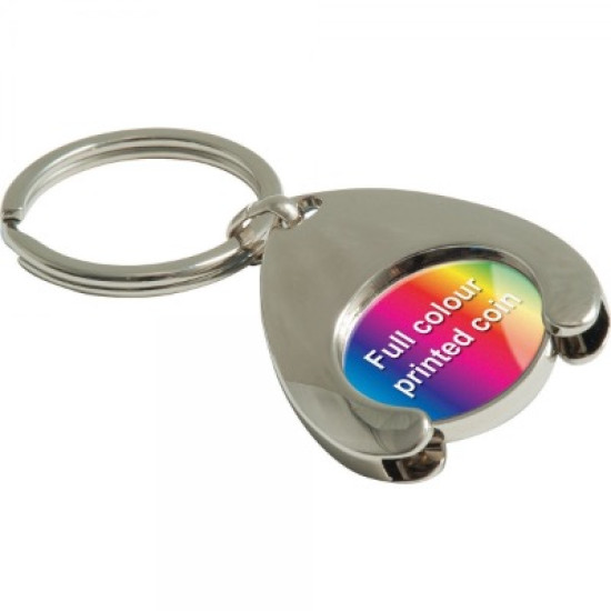 Wishbone Trolley Coin Keyring (Full Colour Print)