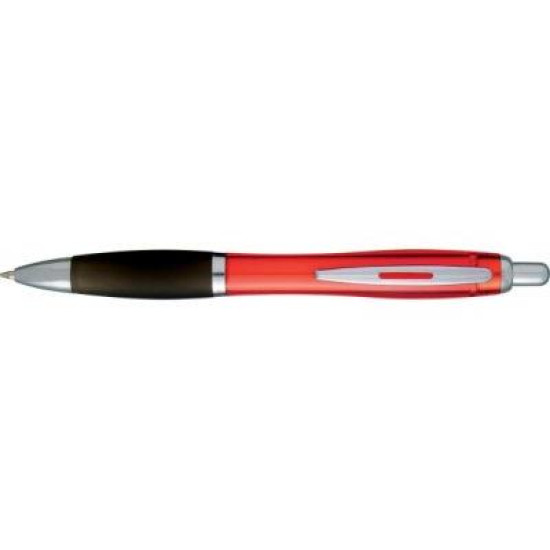 Nash ballpoint pen with coloured barrel and black grip