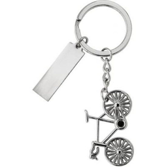 Nickel plated keychain.