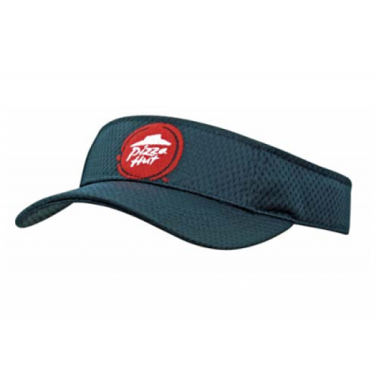 Sports mesh visor fabric covered short touch strap