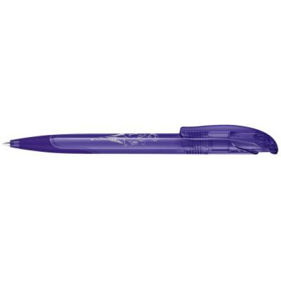 senator Challenger Clear Plastic Ballpen with Soft Grip