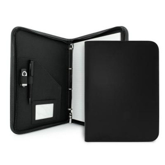 Clapham PU A4 Zipped Ring Binder