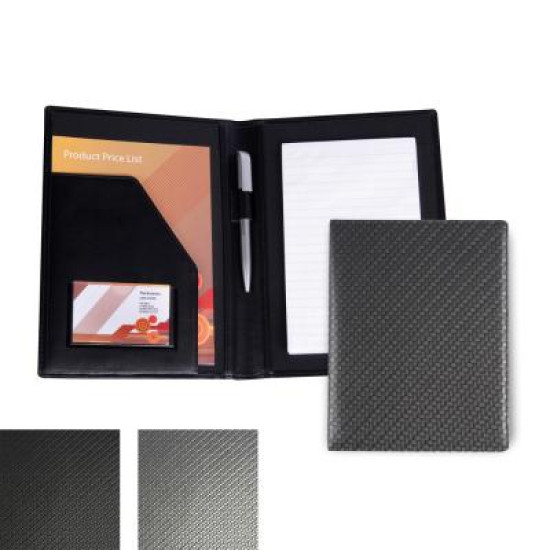 Carbon Fibre Effect PU A5 Conference Folder