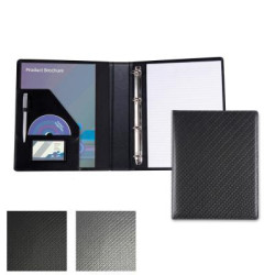 Carbon Fibre Effect PU A4 Ring Binder