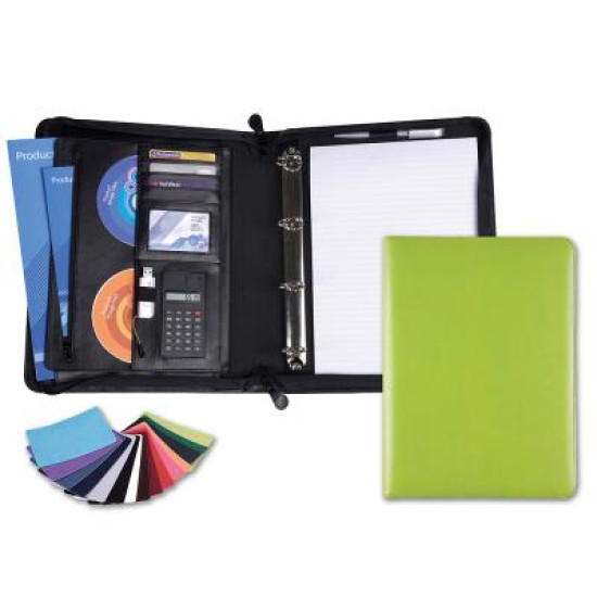 Belluno PU A4 Deluxe Zipped Ring Binder