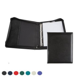 E Leather A4 Zipped Ring Binder