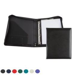 E Leather A4 Ring Zipped Binder