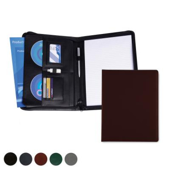 Hampton Leather A4 Deluxe Zipped Conference Folder