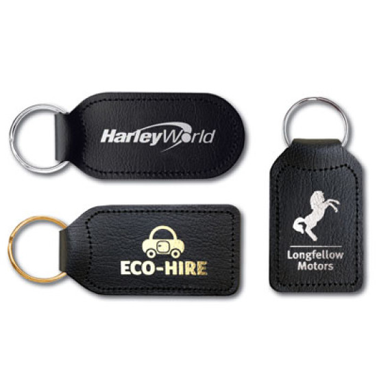 Economy Bonded Leather Keyfob