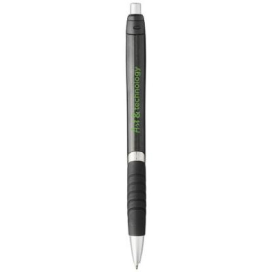 Turbo ballpoint pen with rubber grip