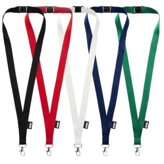 Tom recycled PET lanyard with breakaway closure