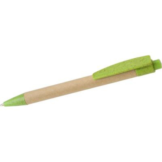 Cardboard and wheat straw ballpen