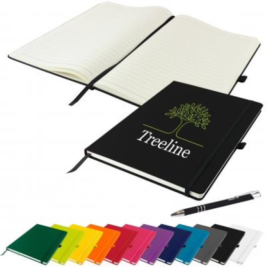 Dunn A4 Lined Soft Touch Notebook & Pen Set