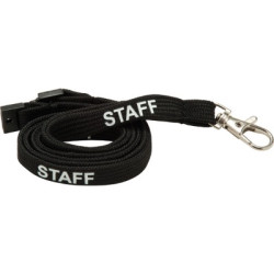 10mm Tubular Lanyard pre printed STAFF