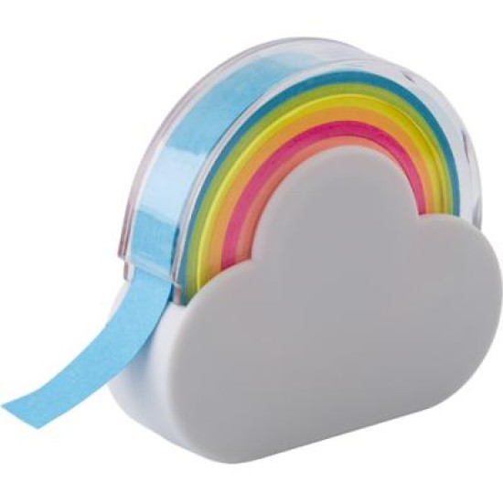 Cloud and rainbow memo tape dispenser