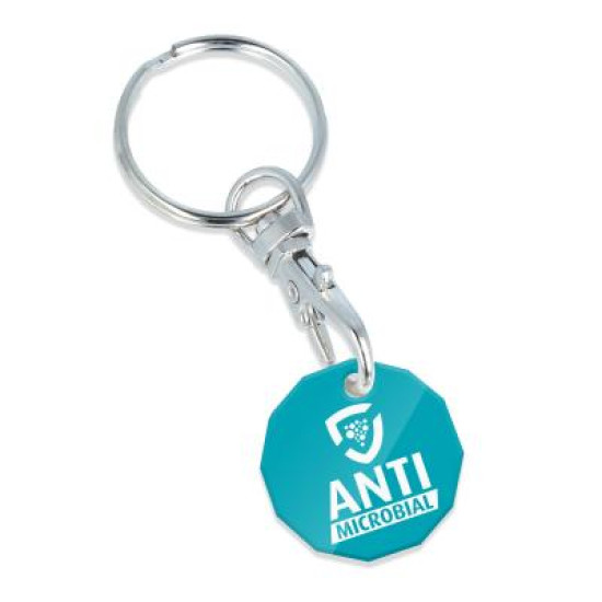 Anti Microbial Trolley Coin Keyring