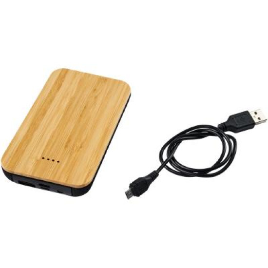 Future bamboo/fabric 6000 mAh wireless power bank