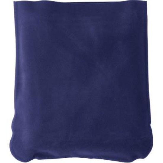 Inflatable velour travel cushion