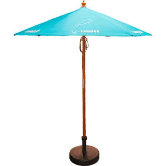 2m Round Wooden Parasol