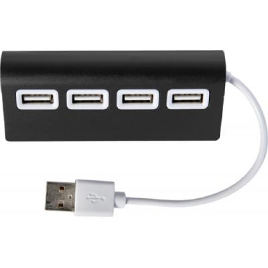 Aluminium USB hub with 4 ports.