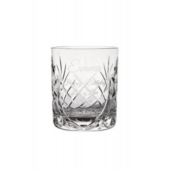 400ml Glencoe Lead Crystal Panel Whisky Tumbler