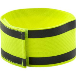 Arm band with reflective stripes