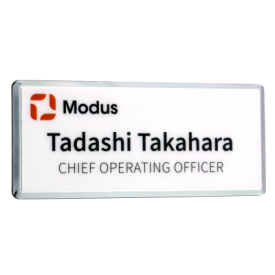 Metal Framed Digitally Printed Name Badge