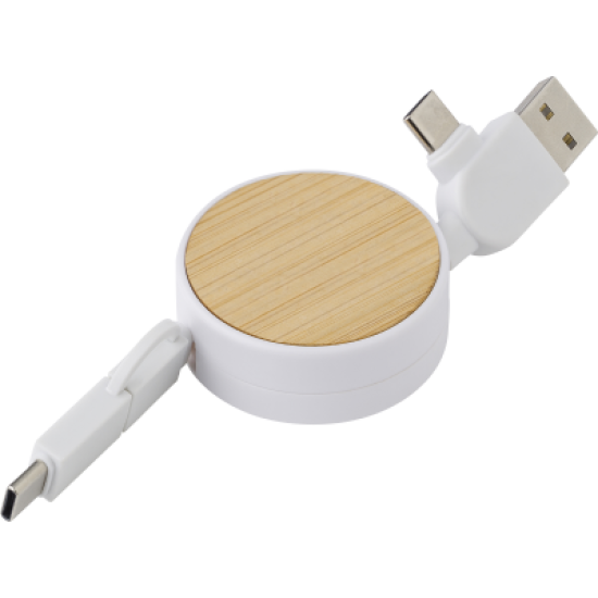 Bamboo Extendable Charging Cable