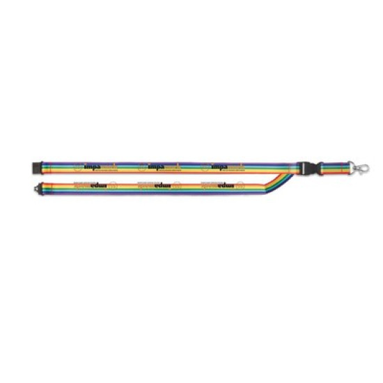 Rainbow RPET Lanyard