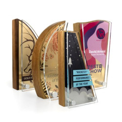 Real Wood Block Award with Acrylic Face Plate